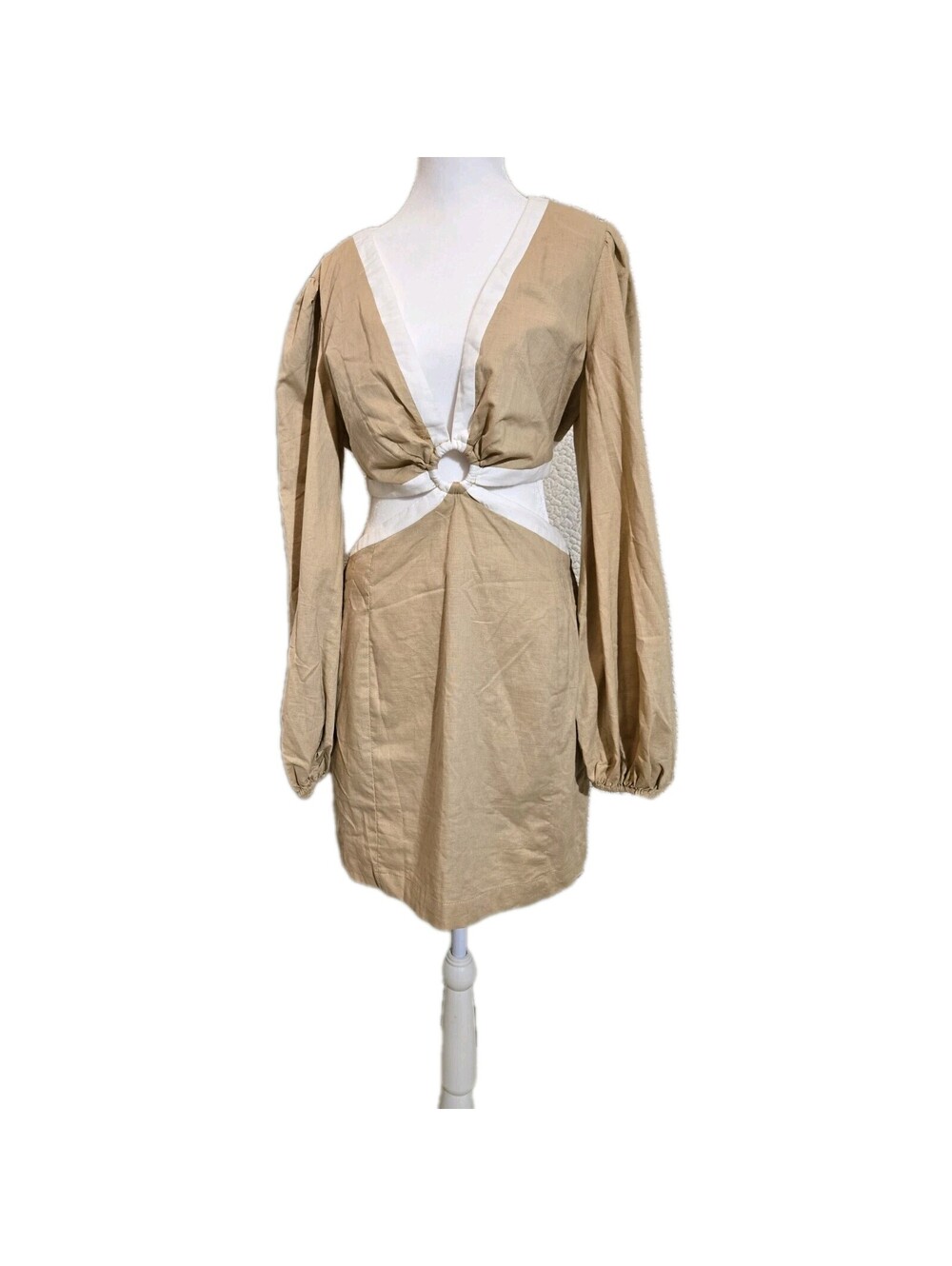 Petal & Pup Women's Long Sleeve Dress In Cotton/linen Sz L Lined Nwt